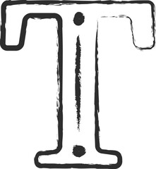 Chalk font ABC collection vector illustration. White contour chalk style uppercase letter with dots and dashes elements in alphabet collection for educational decoration.