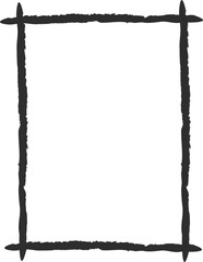 Chalk style square frame vector illustration. Hand drawn rectangle chalk borders for office presentation or school event design