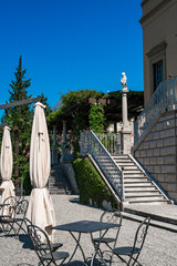 Obraz na płótnie Canvas Inner garden of Villa Cipressi, a romantic historical gem on the lake Como in Varenna, Italy.