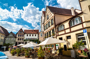 Fototapeta na wymiar Traditional architecture of Bad Wimpfen near Heilbronn in the Baden-Wurttemberg region of southern Germany