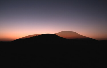 Dusk in the Imperial Sand Dunes, southern California