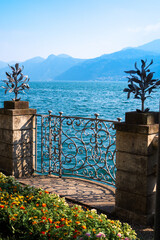 Fascinating art installation in the beautiful historic Villa Monastero with spectacular Lake Como view in Varenna, Province of Lecco, Italy.