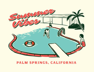 vintage summer paradise vacation graphics for posters t-shirts and stickers © Invasistudio