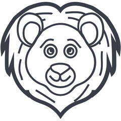 Bear Face Vector Icon