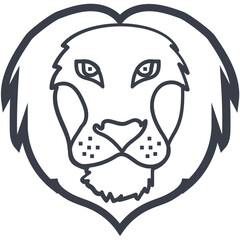 Lion Face Vector Icon