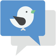 Tweet Flat Illustration