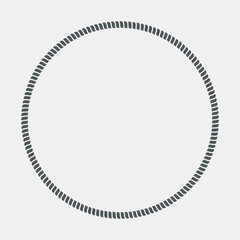 Rope cord frame circle pattern ornamental vector