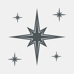 Star north quality vector illustration cut