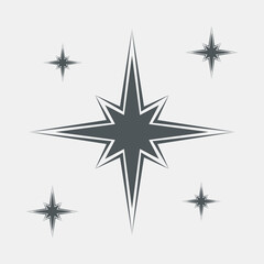 Star north quality vector illustration cut