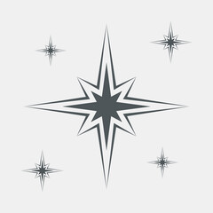 Fototapeta premium Star north quality vector illustration cut
