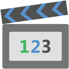 Clapper Flat Illustration