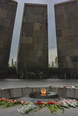 Tsitsernakaberd-Armenian genocide memorial complex is an official monument to the victims of the Armenian Genocide in Yerevan, may 2, 2019, Armenia.