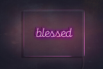 Blessed neon sign - 544262265