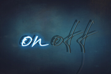 on off neon sign - 544263431
