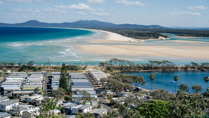 Popular river mouth location view.
