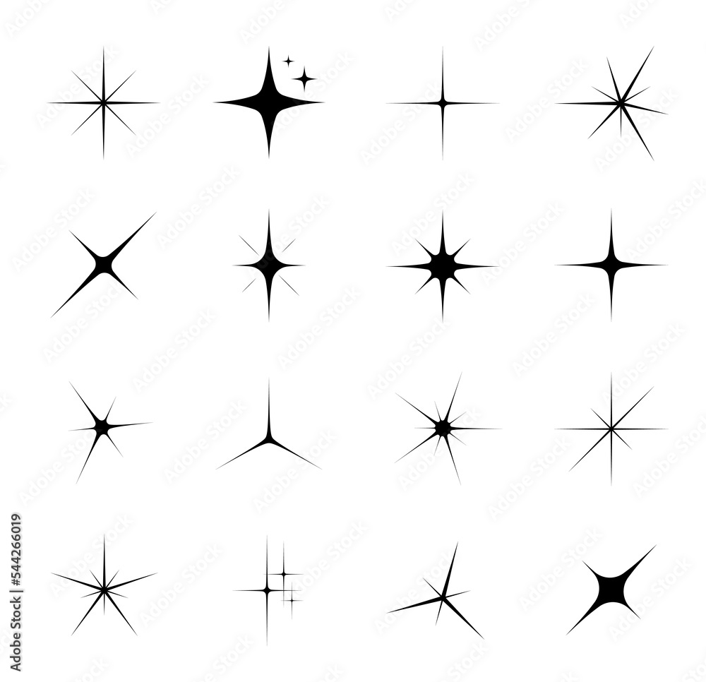 Poster star sparkle and twinkle. star burst and flash. bright light flash outline icon or sign, explosion b
