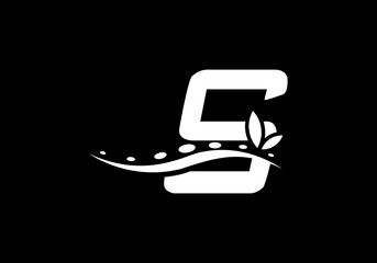 Physical massage therapy and nature spa healthcare logo design with the letters