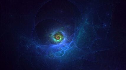 3D rendering abstract colorful fractal light background