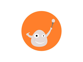 meatball logo basic design vector illustration