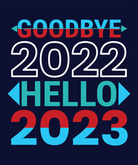 Happy New Year T-shirt Design 2023