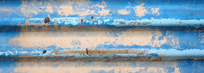 old blue metal shutter detail background