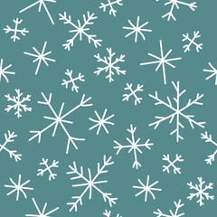 seamless christmas pattern with snowflakes