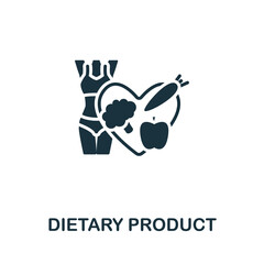 Dietary Product icon. Monochrome simple Detox Diet icon for templates, web design and infographics
