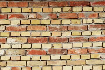 Background, texture brick motley masonry, brick wall