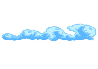 Blue cloud cartoon comic illustration