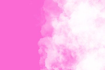White Cloud Texture with Pink sky Background
