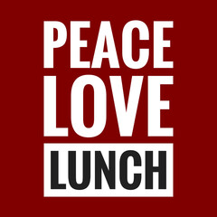 Fototapeta na wymiar peace love lunch with maroon background