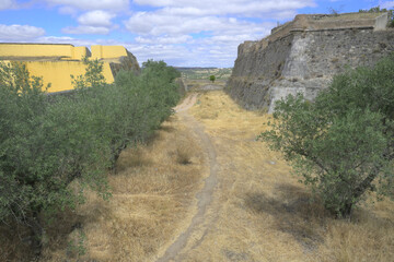 View over Elvas fortifications, Alentejo, Portugal