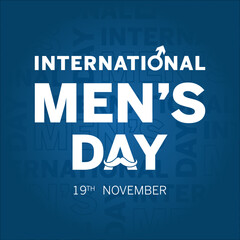 Obraz premium Vector illustration on the theme of International Men's day on November 19th.