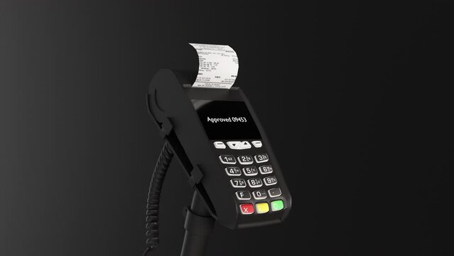 Payment Method from Pos Machine with Bitcoin
Hand paying with bitcoin on pos device on black background