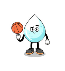 milk drop illustration as a basketball player