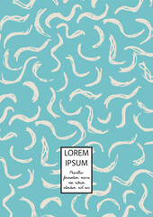 Vector Abstract Hand Drawn Scribble Cover. Minimal Artistic Sketch Poster.