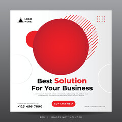 business banner for social media post template