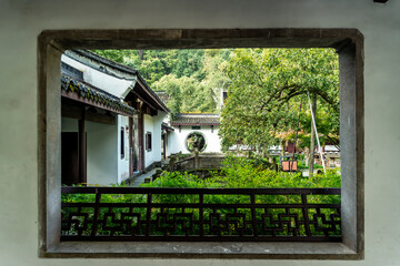 Chinese garden scenery street scene