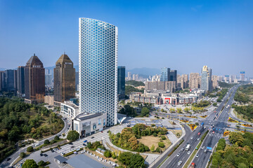 Obraz premium Aerial photography of urban landscape of Tonglu, Zhejiang