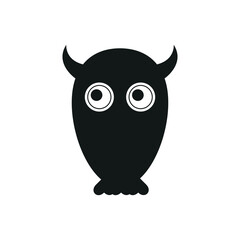 Illustration of an owl icon vector art stock images, owl logo design, vector