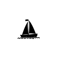 Refugees boat line icon. Symbol, logo illustration.