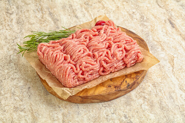 Raw beef minced meat for cooking