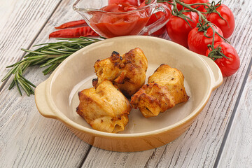 Chicken breast shashlik - grilled meat