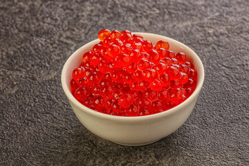 Luxury delicous red salmon caviar