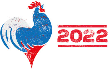 coq gaulois et drapeau français en 2022