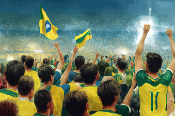 public of the soccer world cup 2022 - obrazy, fototapety, plakaty