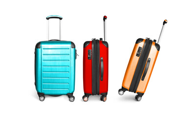 isolated suitcase on a white background