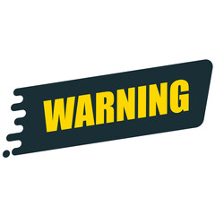 Warning emblem. Font expression speech bubble.