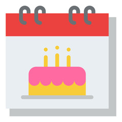 birthday day calendar date time icon