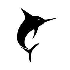 silhouette of a dolphin icon design